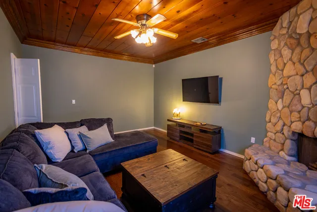 a bedroom with a bed and a walk in closet
