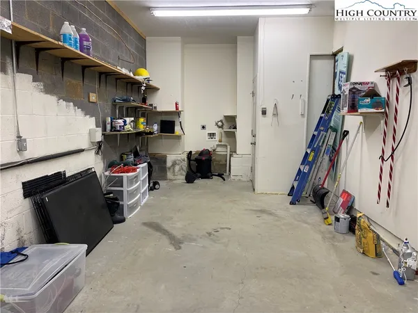 a view of storage and utility room