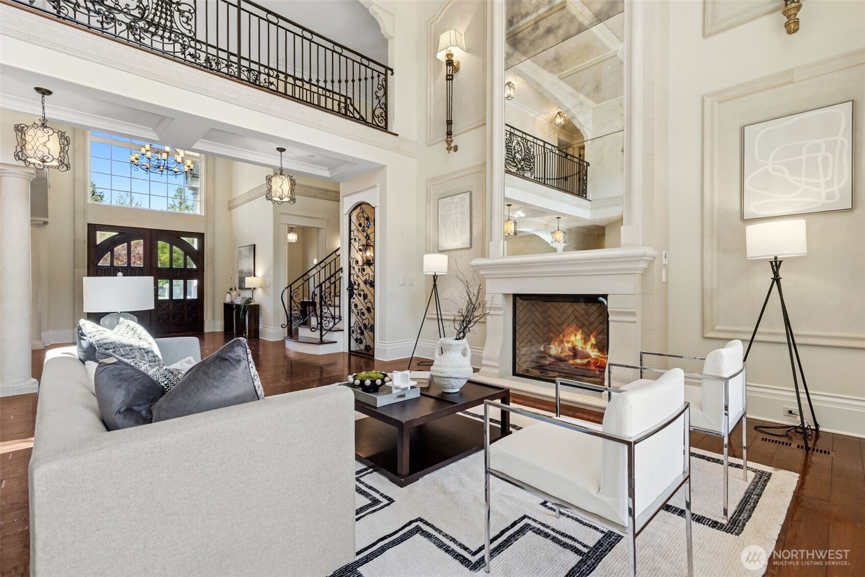 22029 238th Place Southeast Maple Valley, WA 98038 - Photo 11 of 40 a living room with furniture and a fireplace