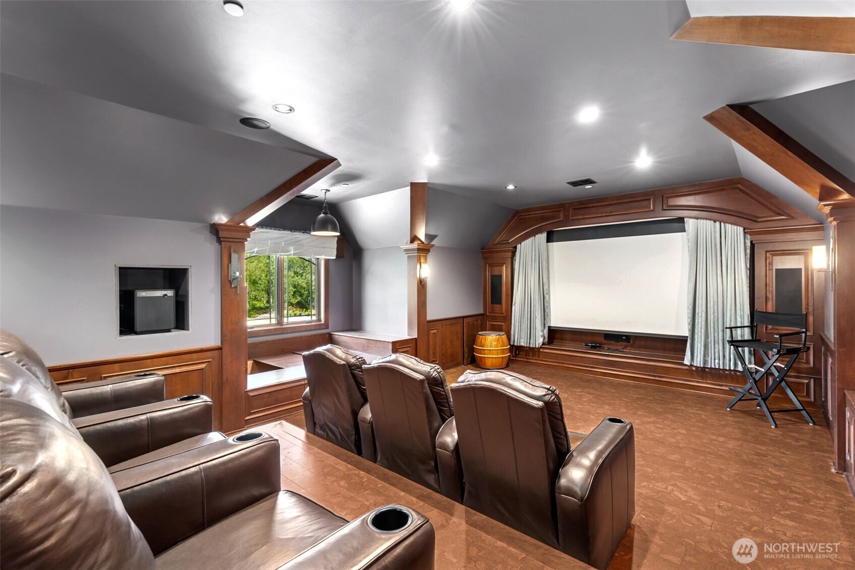 22029 238th Place Southeast Maple Valley, WA 98038 - Photo 25 of 40 a projector room with furniture projector and screen