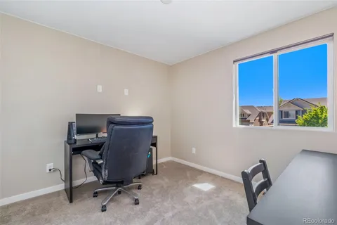 a view of workspace with a window
