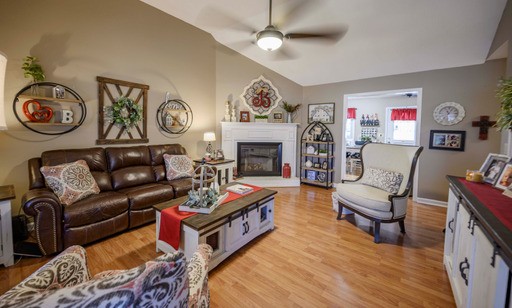 835 Spike Trail Murfreesboro, TN 37129 - Photo 2 of 24 a living room with furniture and a fireplace