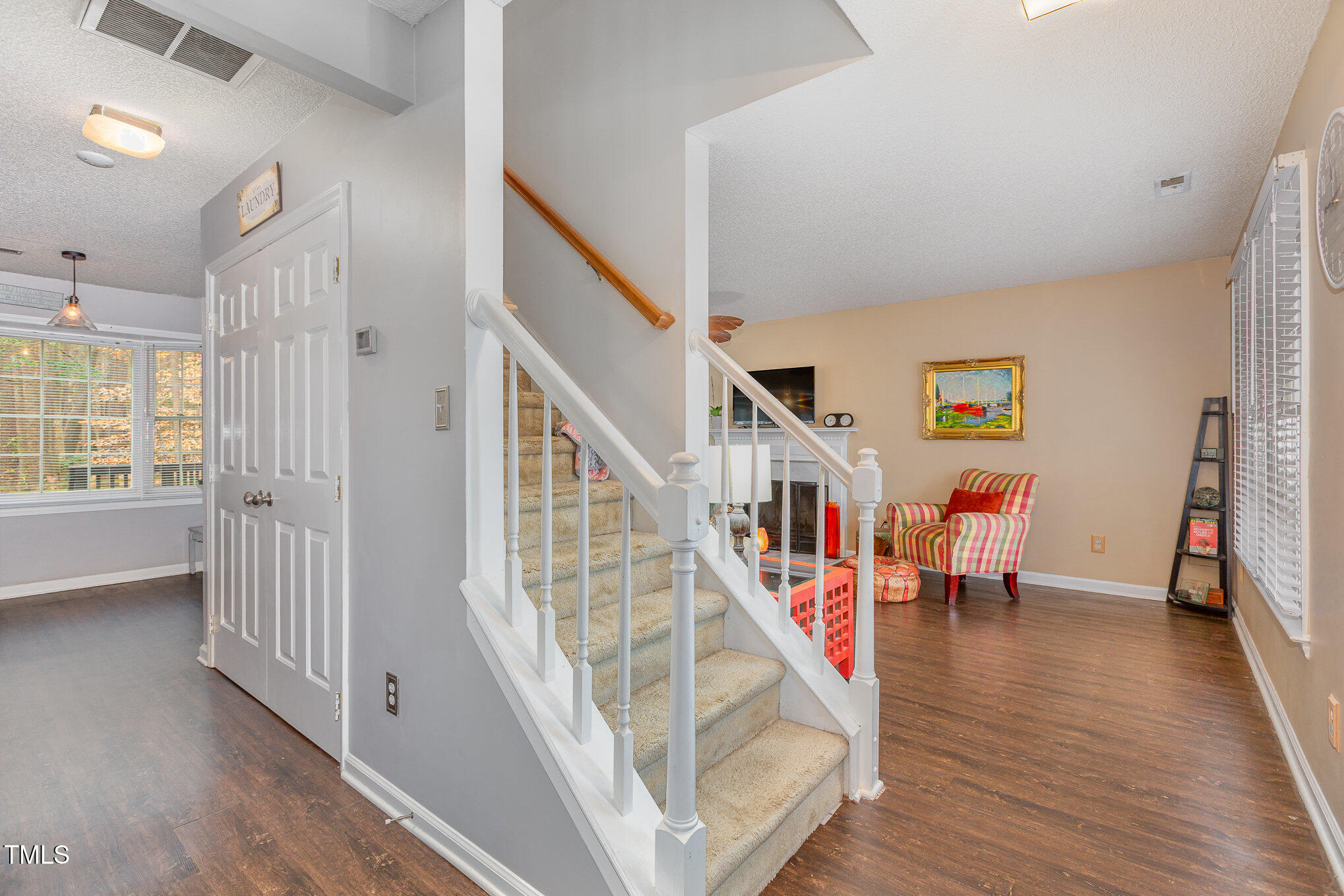 6101 Powder Horn Court Raleigh, NC 27616 - Photo 13 of 24 Stairs to 2nd floor; carpet was professionally cleaned 12/2024