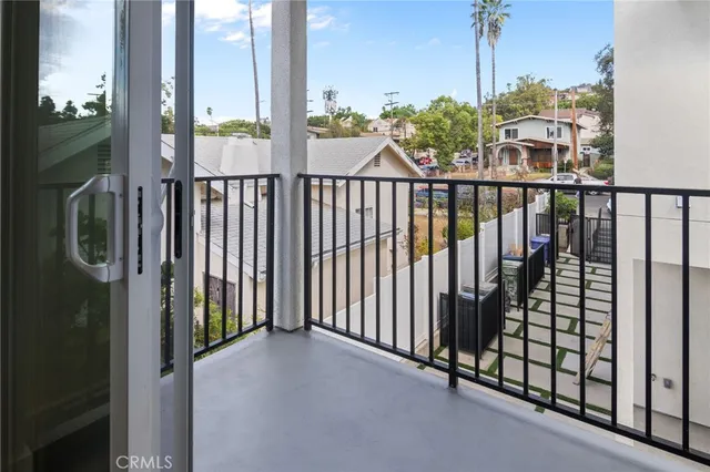 a view of a livingroom with wooden floor