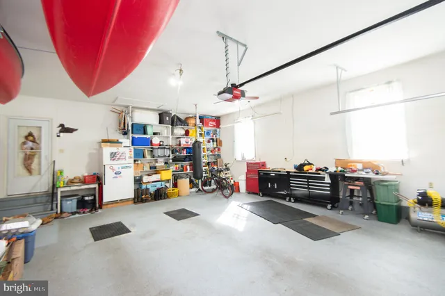 a storage room with lots of appliances
