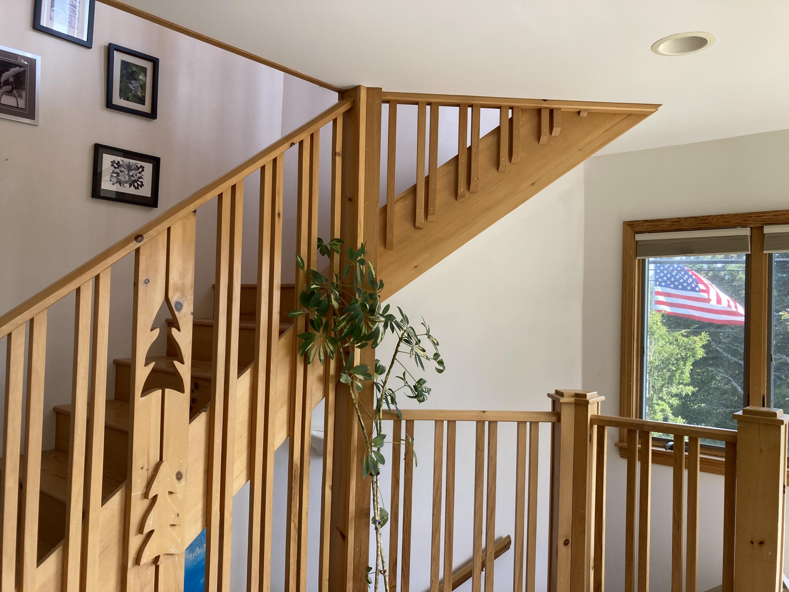 68 Crowley Island Road Corea, ME 04624 - Photo 17 of 24 Stair to third floor tower room.