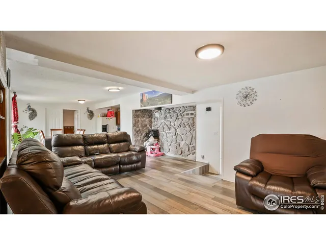 a living room with furniture and a couch