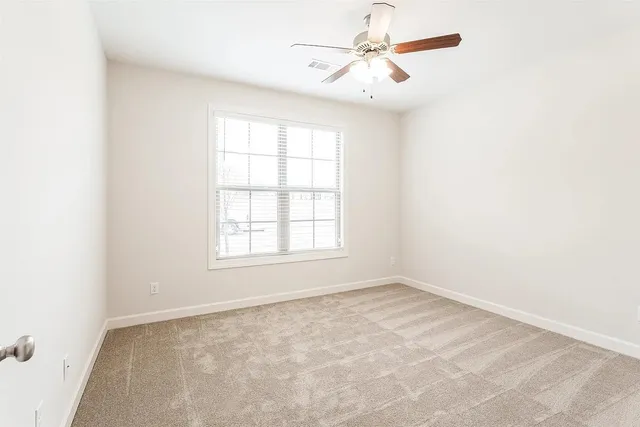 an empty room with a window