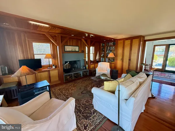 a view of a room with windows