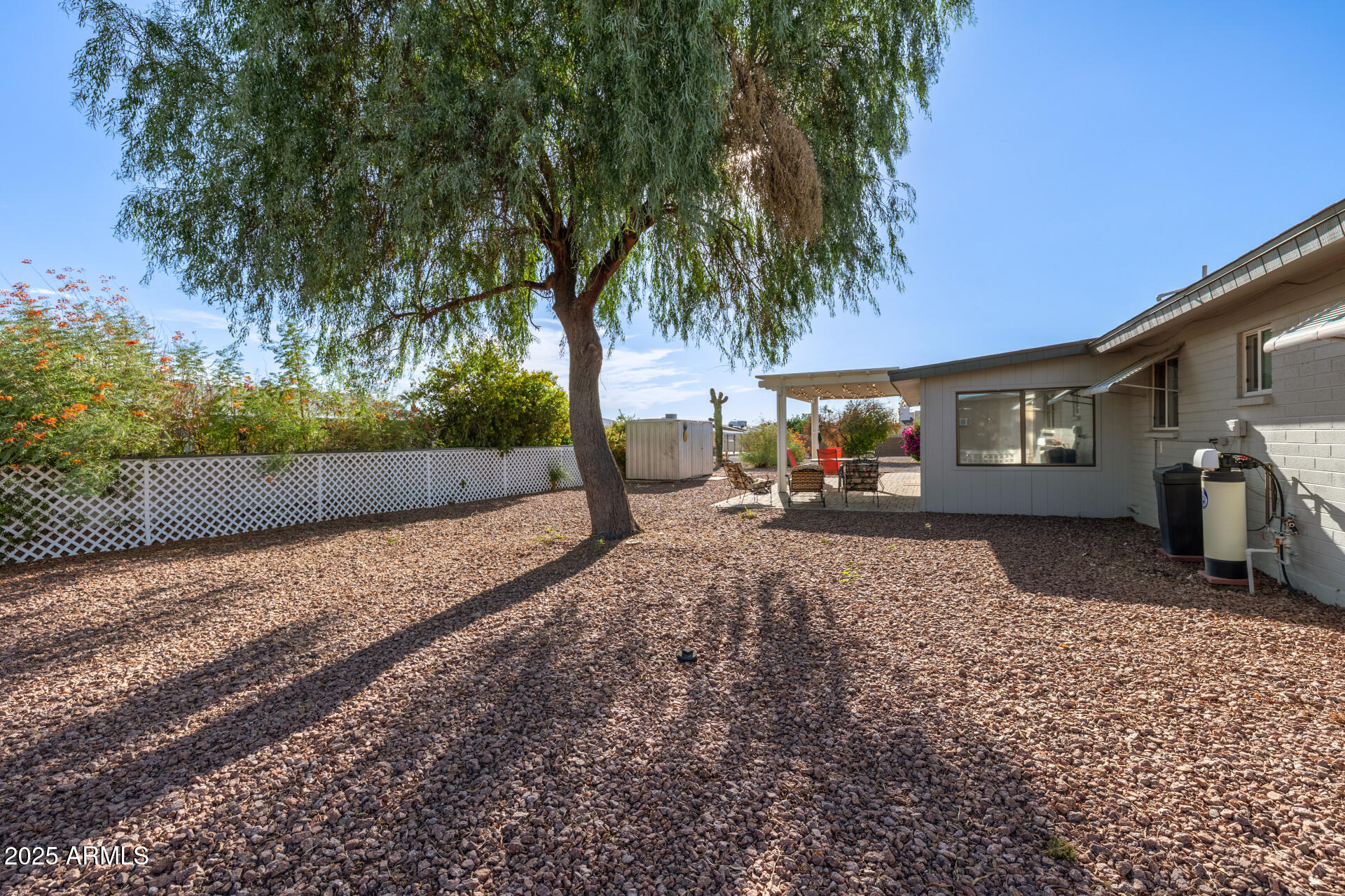 5501 East Adobe Road Mesa, AZ 85205 - Photo 25 of 38 a view of a backyard with a tree