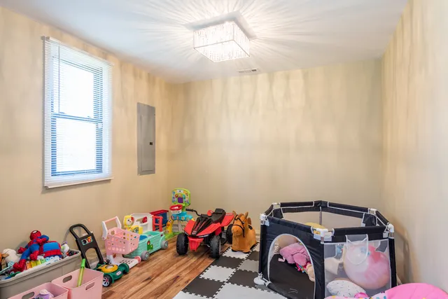 a view of a room with toys