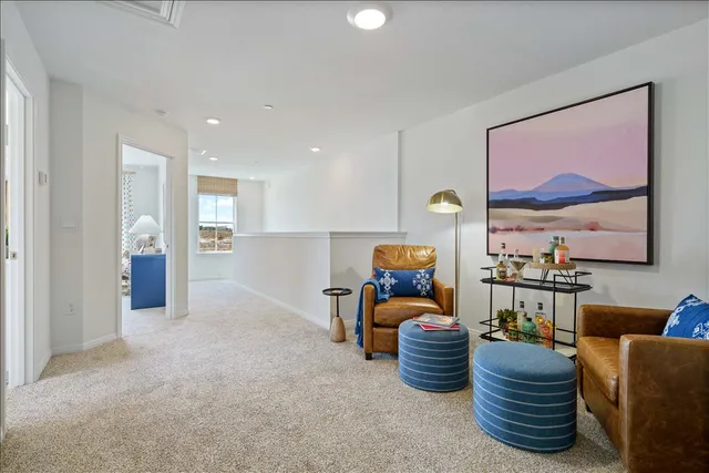a view of a livingroom with furniture