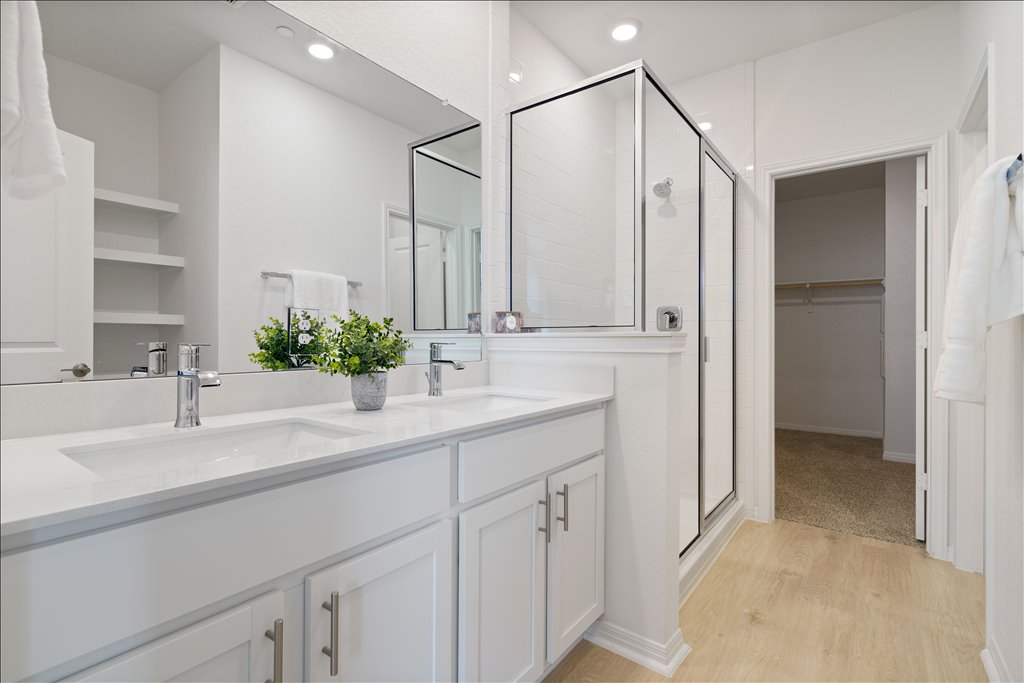 2534 Caleb Asher Loop Round Rock, TX 78665 - Photo 34 of 40 a bathroom with a sink and a mirror