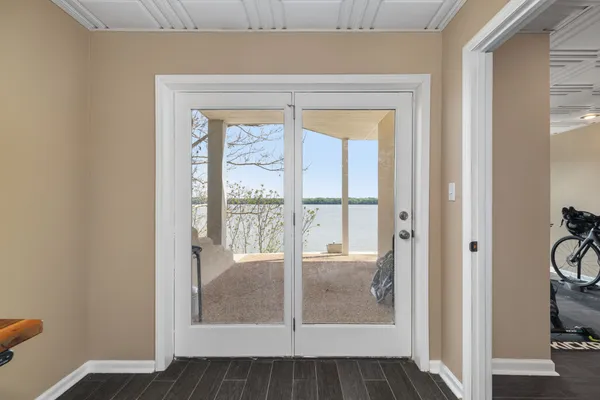 a view of a lake with a lake