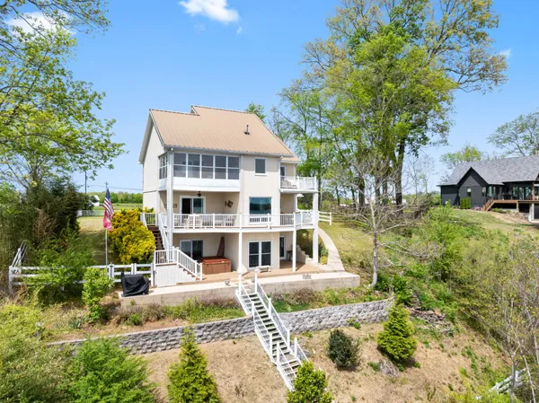 a view of a lake with a lake