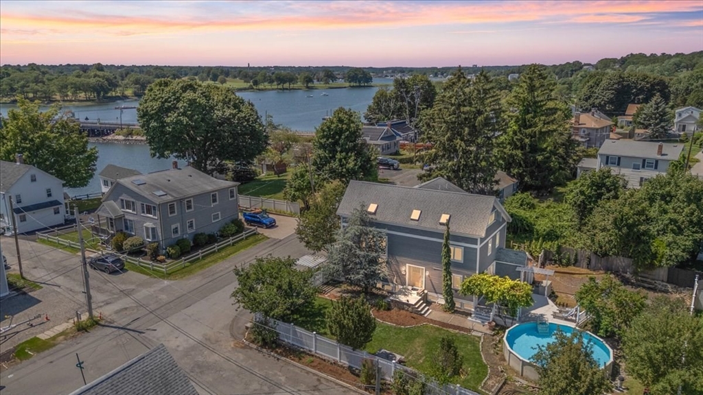 an aerial view of multiple house