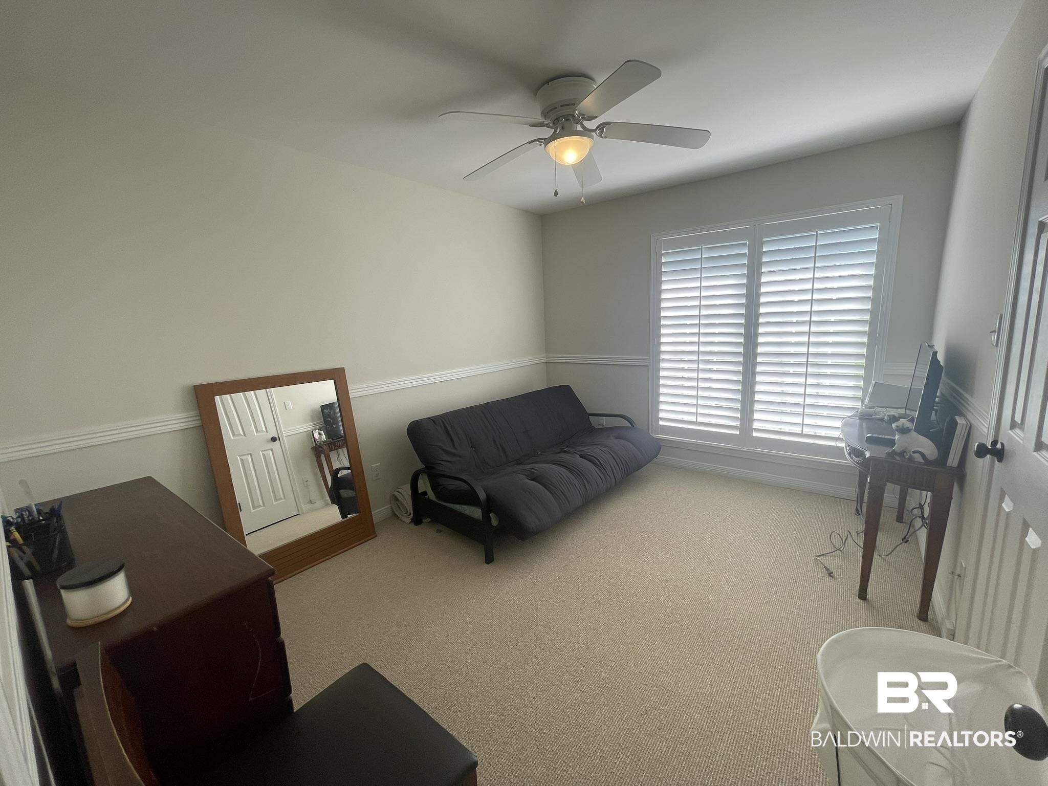 35405 Pine Road South Stapleton, AL 36578 - Photo 19 of 29 Sitting room with carpet flooring and a ceiling fan