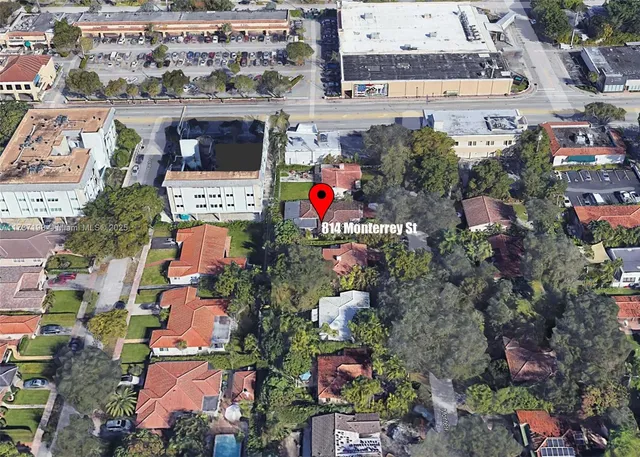 an aerial view of a city