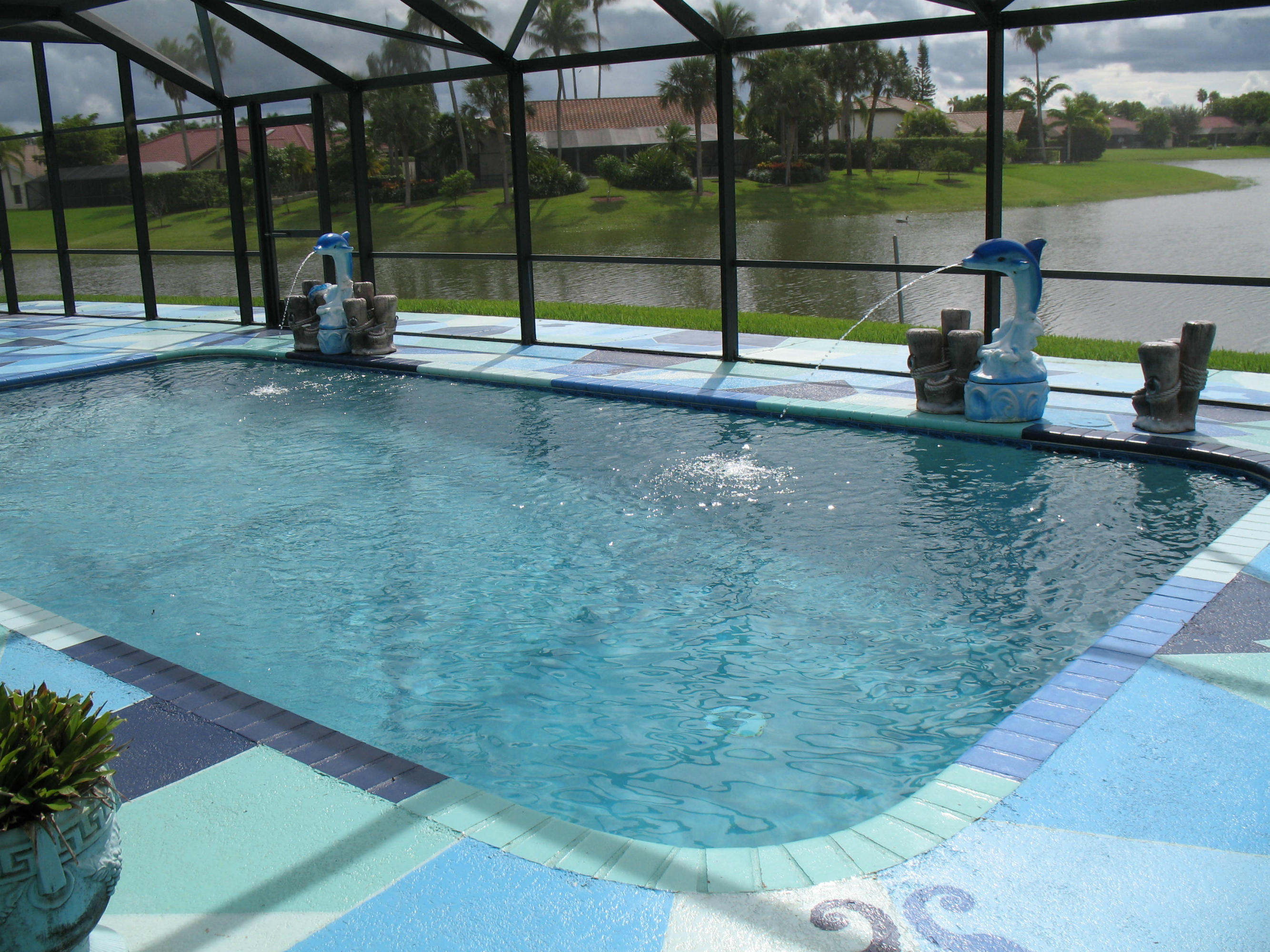 11360 Lake Tree Court Boca Raton, FL 33498 - Photo 2 of 27 Heated Pool w Dolphin Fountains