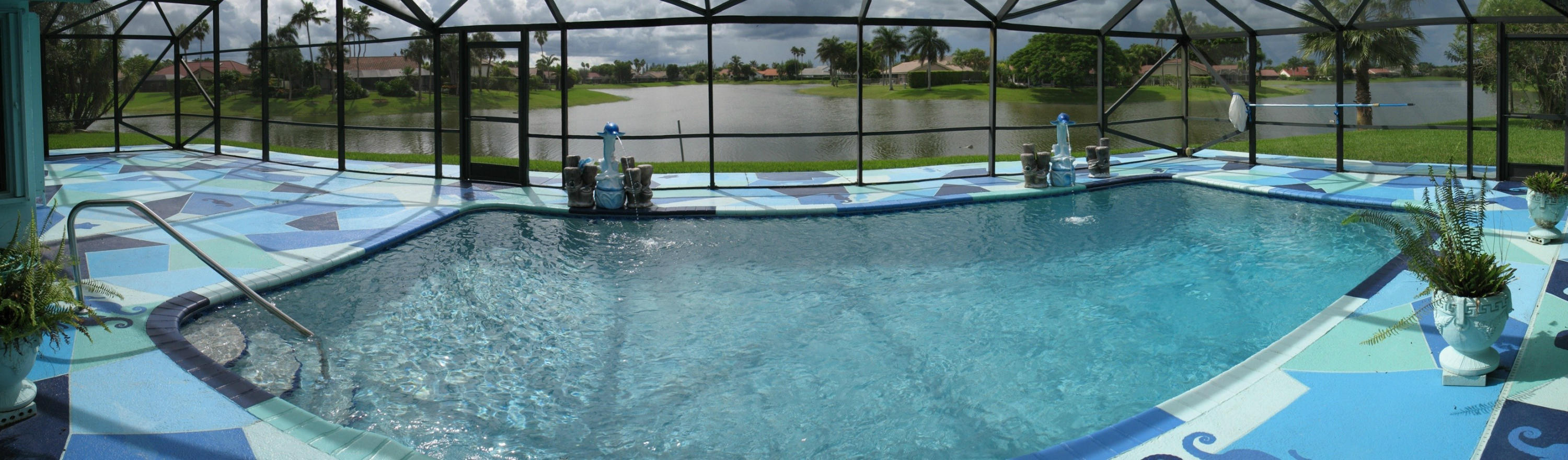 11360 Lake Tree Court Boca Raton, FL 33498 - Photo 6 of 27 Pool & Patio Overlook Wide LakeViews