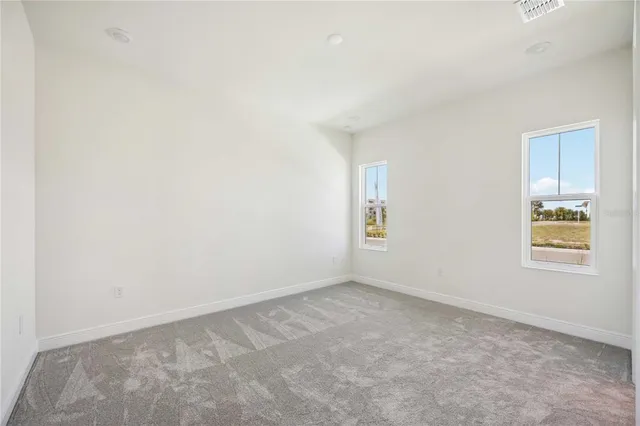 an empty room with a window