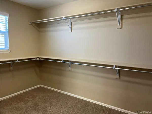 a close view of closet