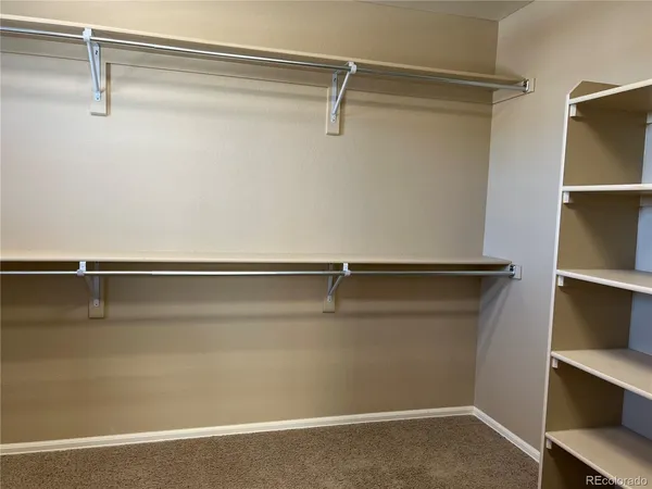 a close view of closet