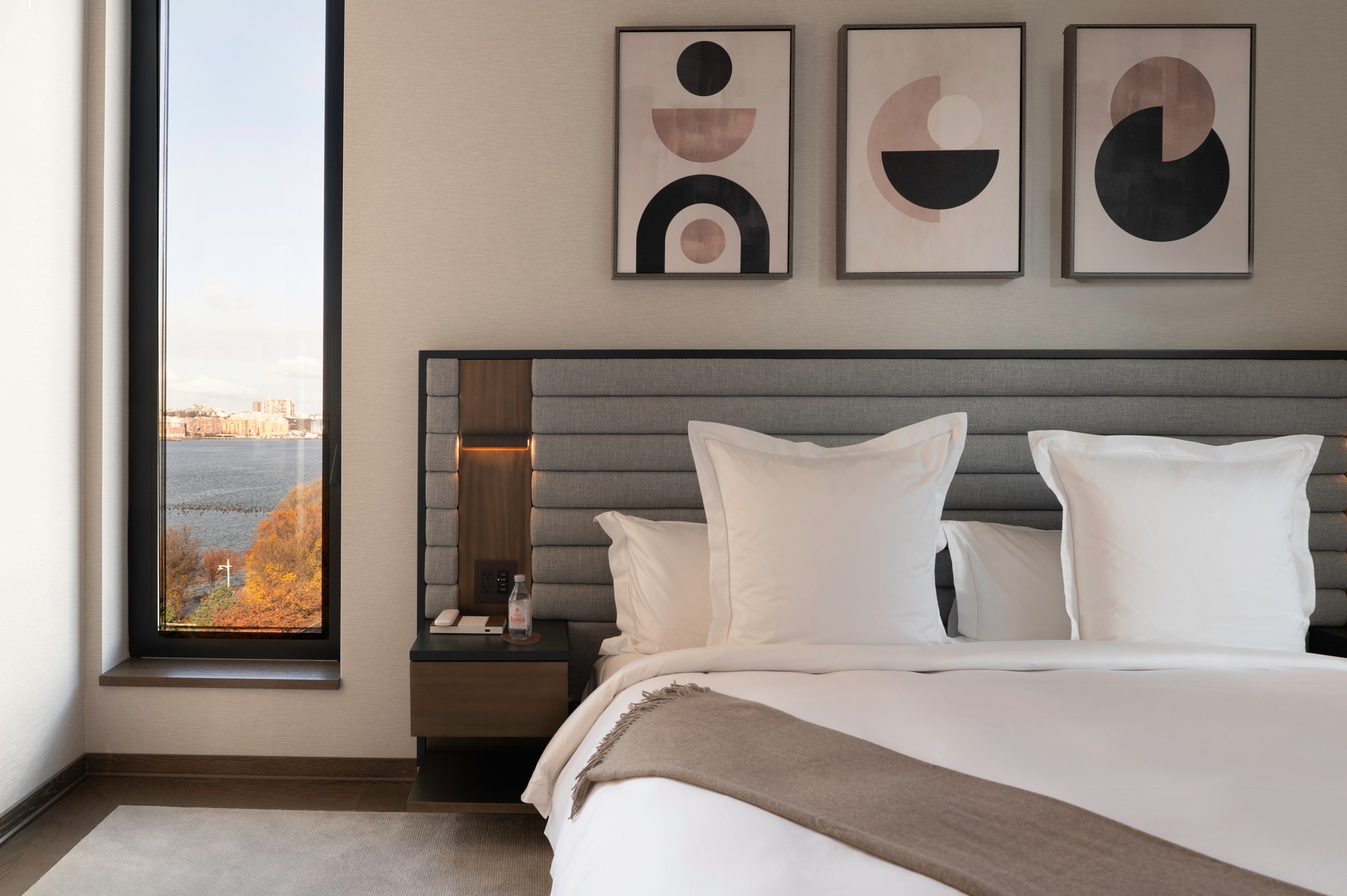 401 West Street, Unit PH Manhattan, NY 10014 - Photo 6 of 23 a bedroom with a bed and window