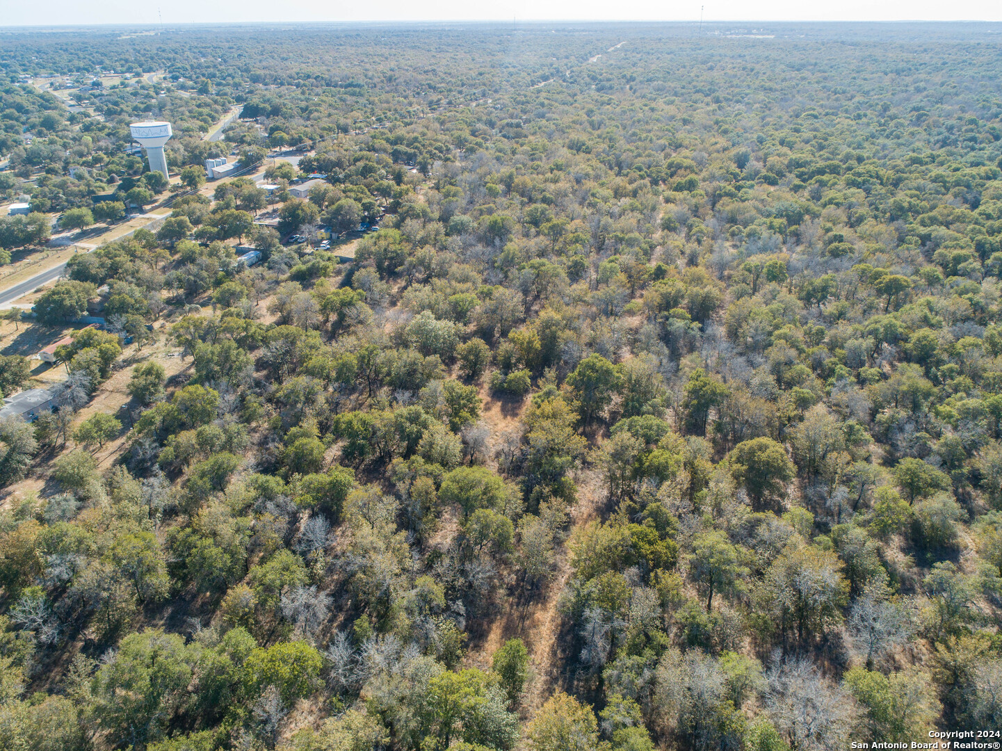 21123 Lamm Road Elmendorf, TX 78112 - Photo 7 of 45 an aerial view of house with yard and mountain view in back