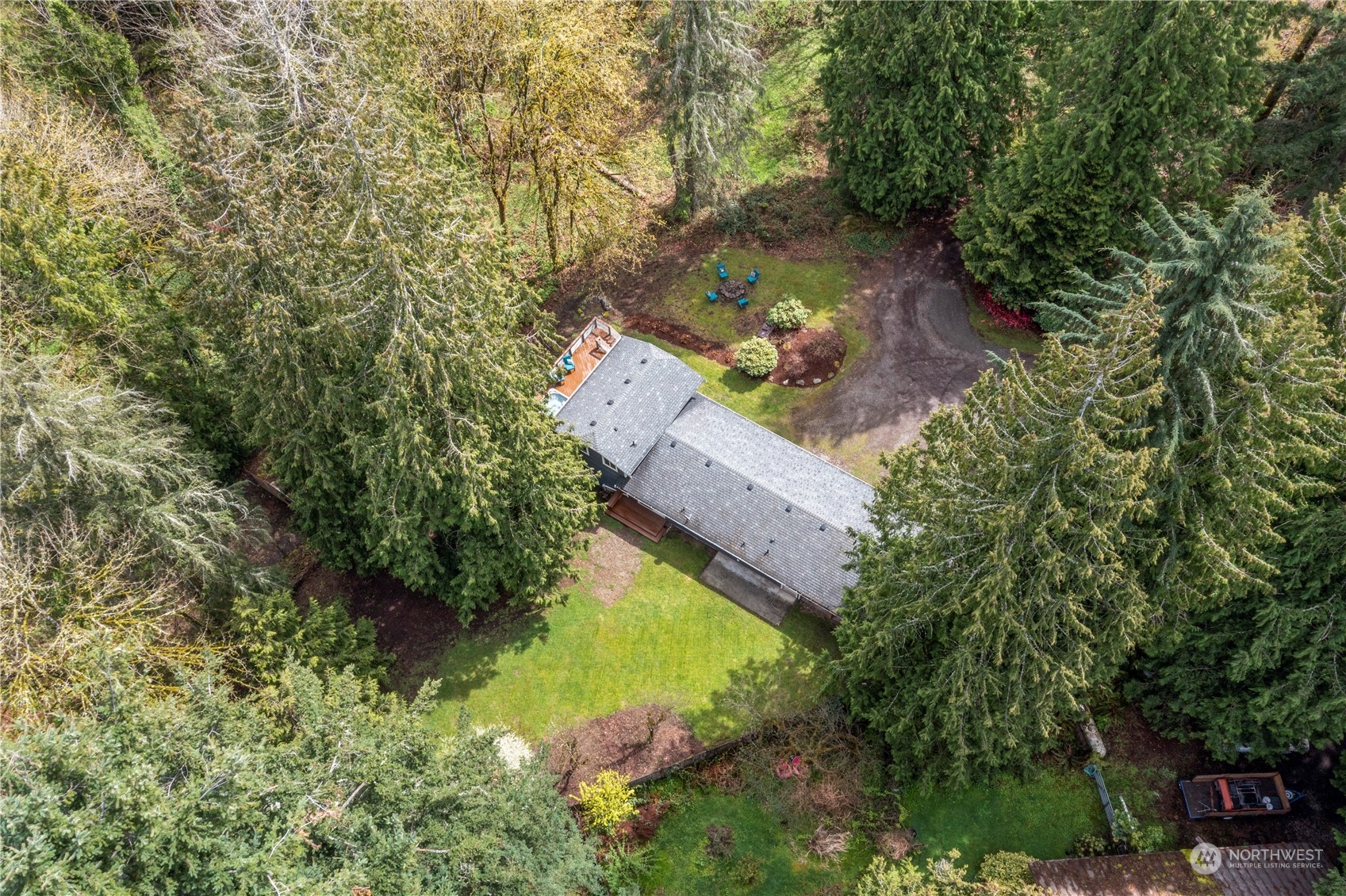 14092 Southeast 190th Street Renton, WA 98058 - Photo 5 of 27 an aerial view of residential house with outdoor space and trees all around