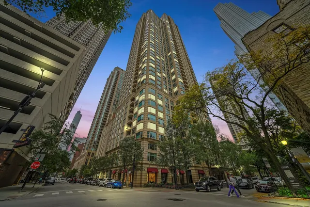 a view of a tall building