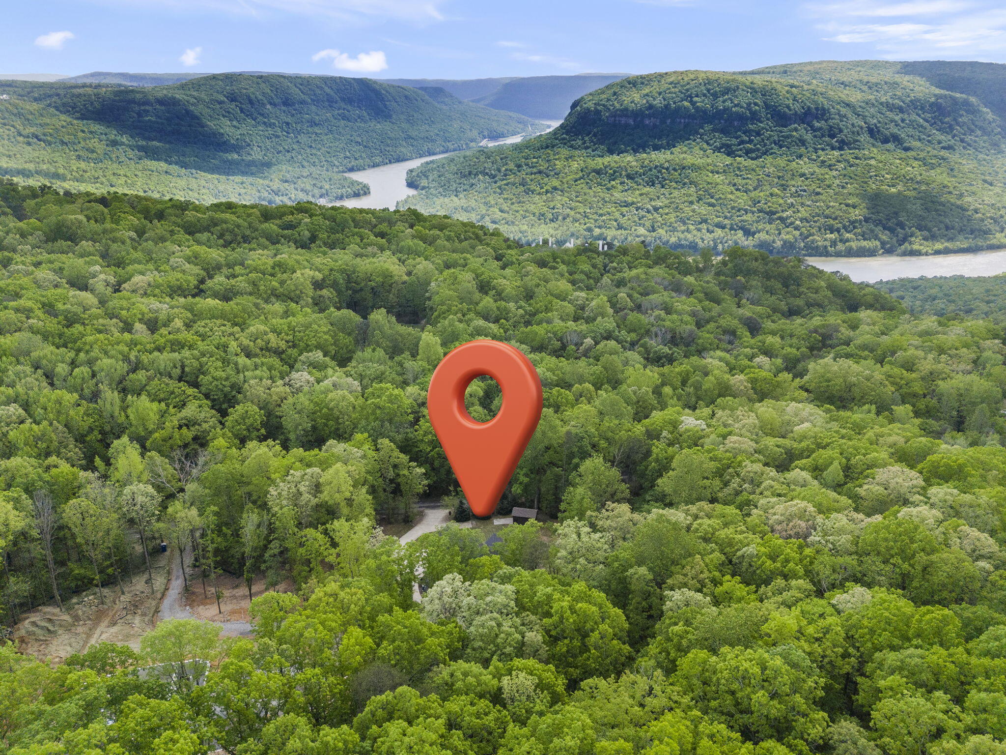 680 Skillet Gap Road Chattanooga, TN 37419 - Photo 59 of 65 Aerial with views of the Tennessee River