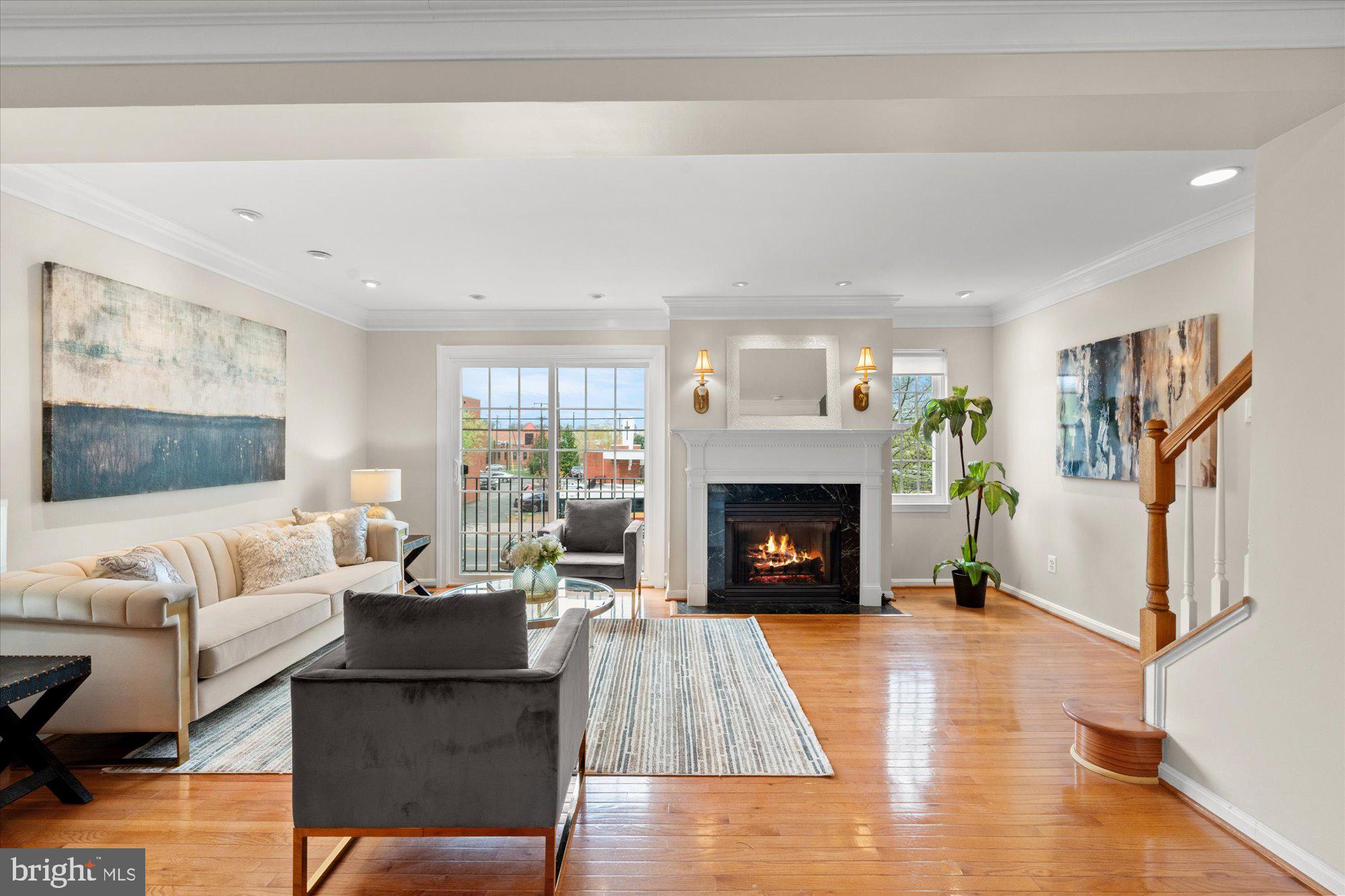 6 West Glebe Road Alexandria, VA 22305 - Photo 4 of 45 a living room with furniture and a fireplace