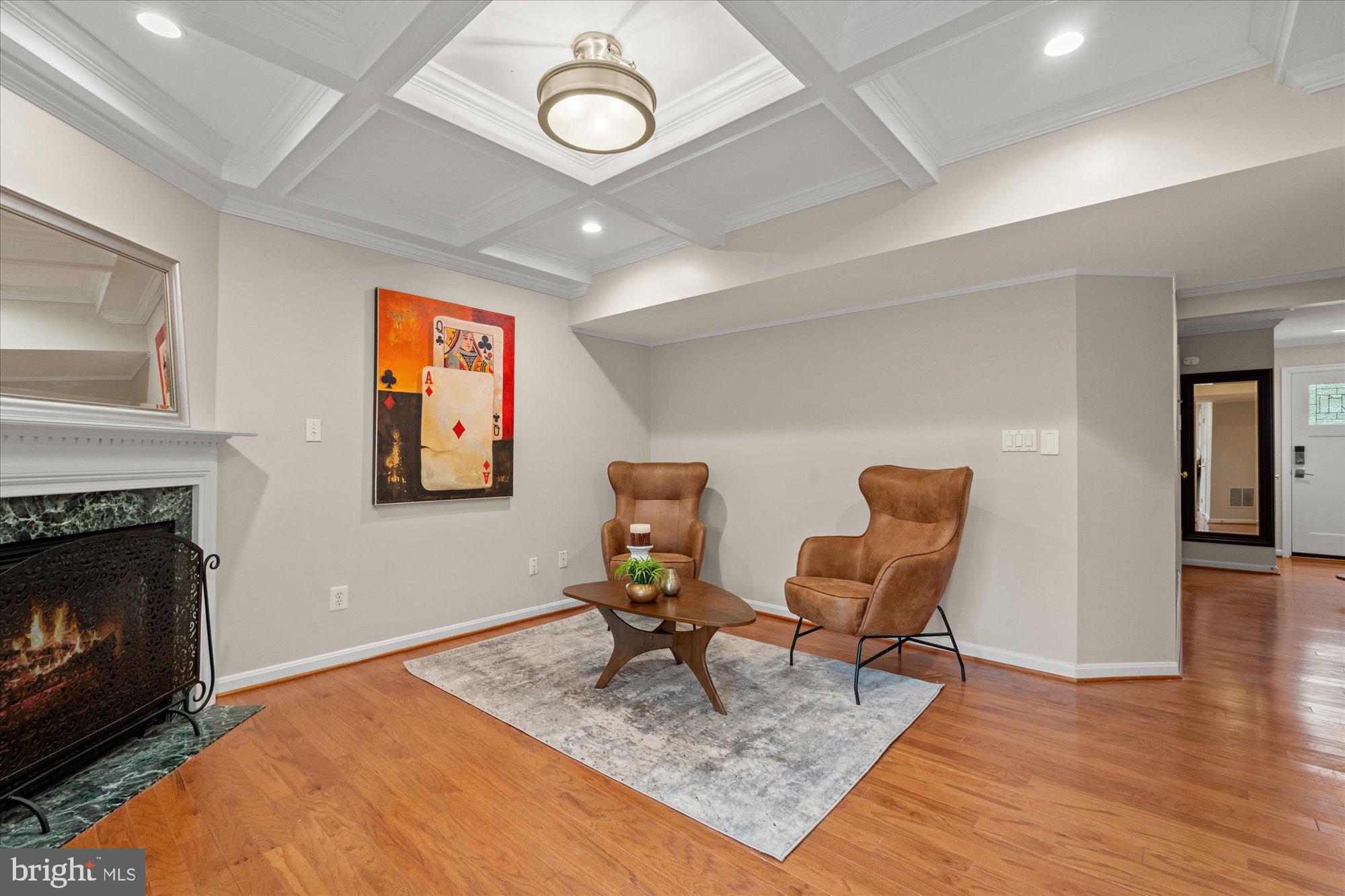 6 West Glebe Road Alexandria, VA 22305 - Photo 8 of 45 a living room with furniture and a fireplace