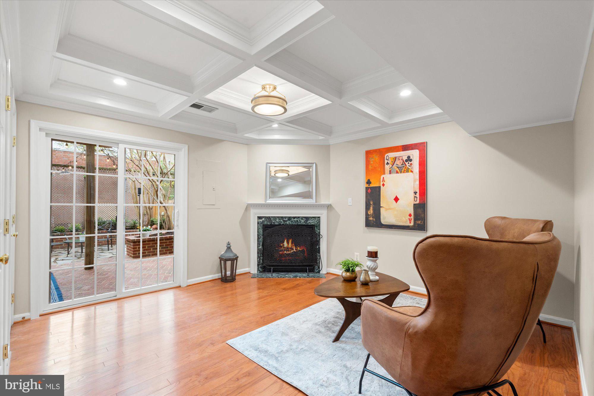 6 West Glebe Road Alexandria, VA 22305 - Photo 9 of 45 a living room with furniture and a fireplace