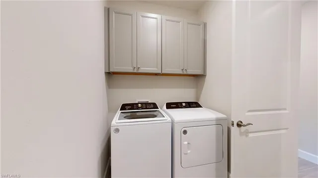 a view of a storage in a room