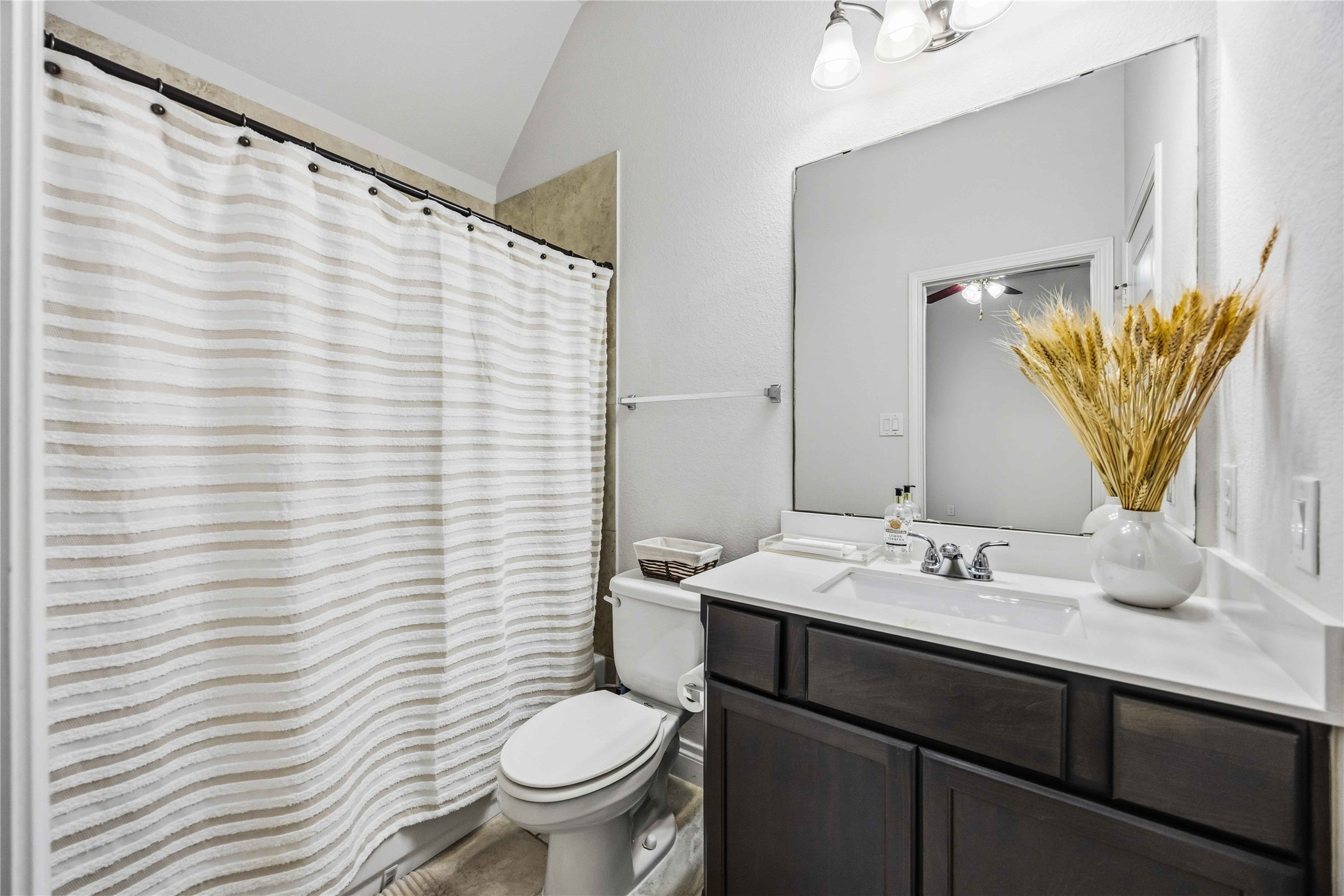 2726 Cutter Court Manvel, TX 77578 - Photo 37 of 44 a bathroom with a sink a toilet and mirror