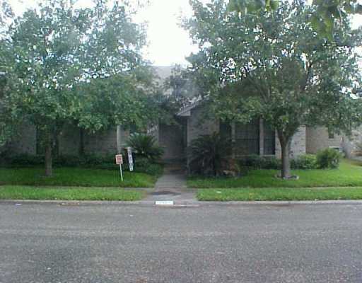 a view of street and bushes