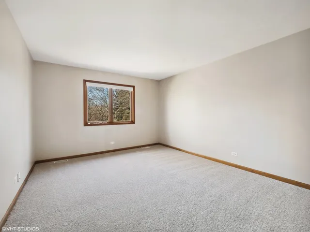 an empty room with closet