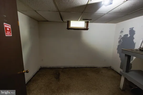a view of a hallway with a glass door