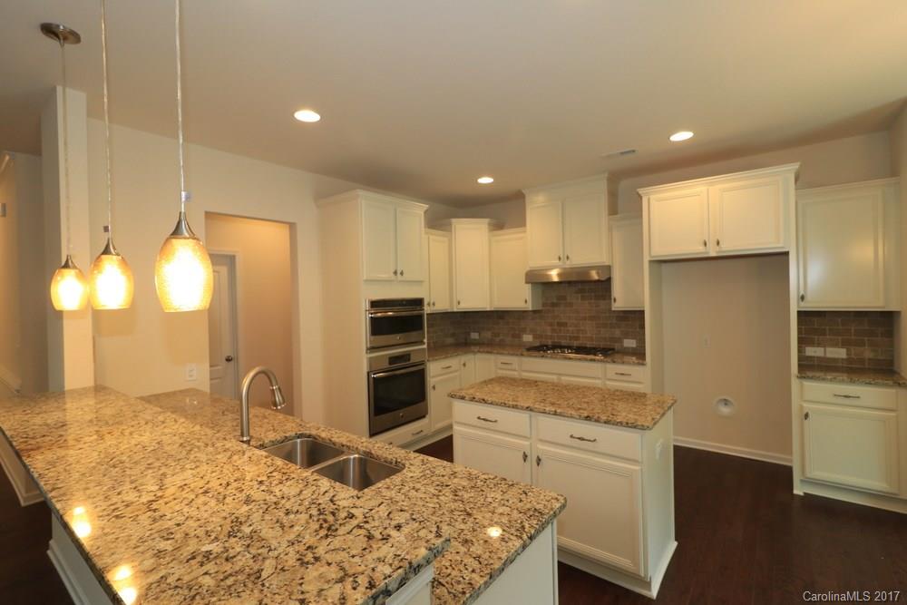 156 Hawks Creek Parkway, Unit 16 Fort Mill, SC 29708 - Photo 8 of 21 a kitchen with kitchen island granite countertop a sink cabinets and stainless steel appliances