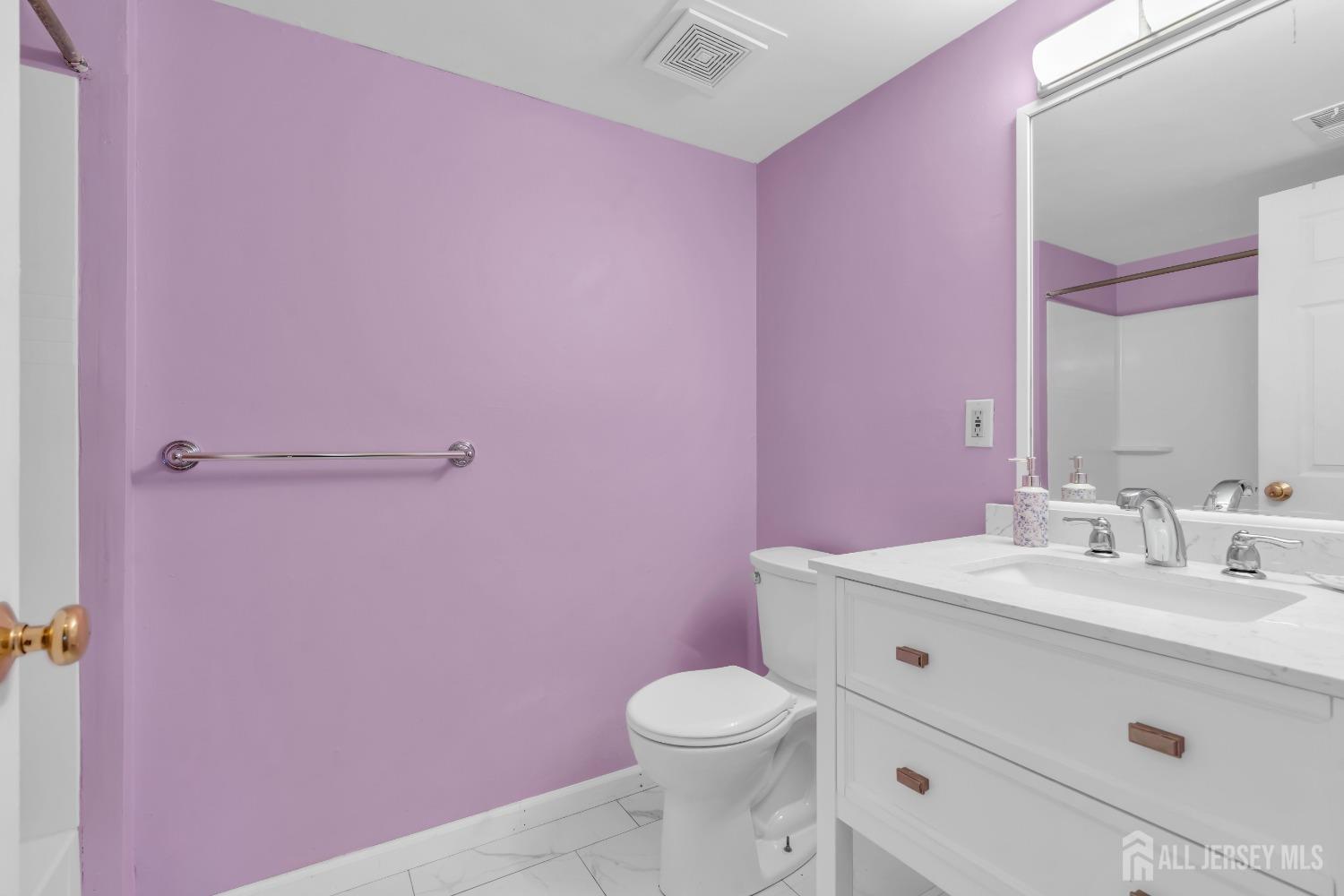 1014 Edpas Road New Brunswick, NJ 08901 - Photo 16 of 27 a bathroom with a sink a toilet a mirror and shower