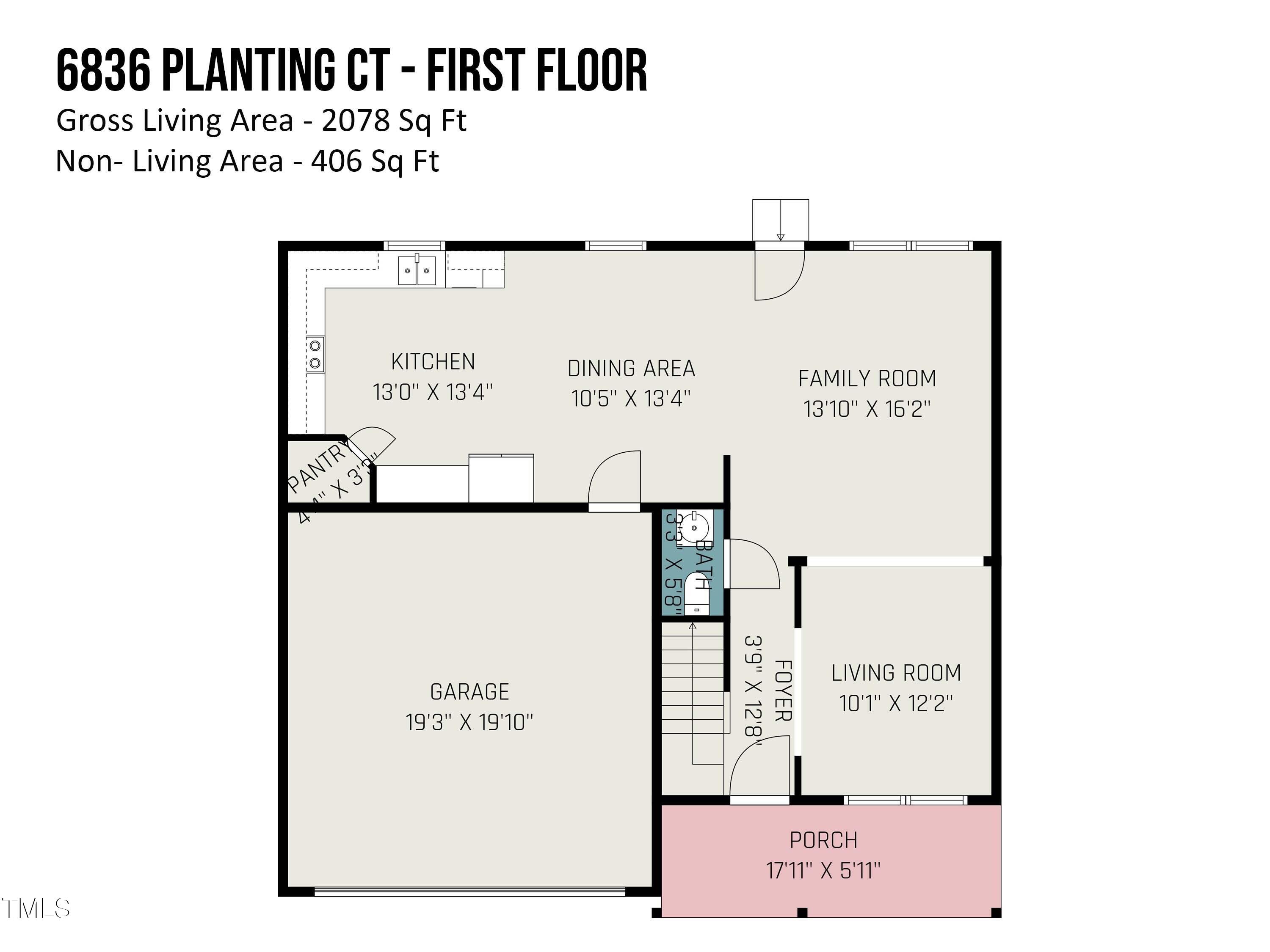 6836 Planting Court Raleigh, NC 27610 - Photo 37 of 38 Floor Plan - First Floor