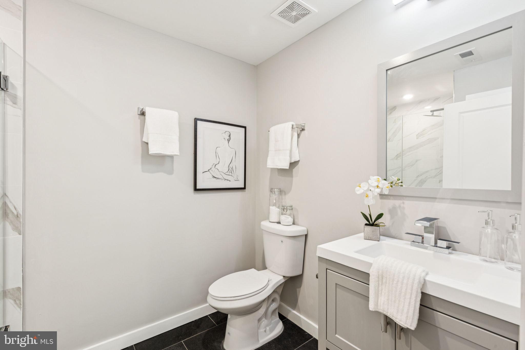 203 Haverford Avenue, Unit 208 Narberth, PA 19072 - Photo 30 of 35 a bathroom with a sink toilet and mirror