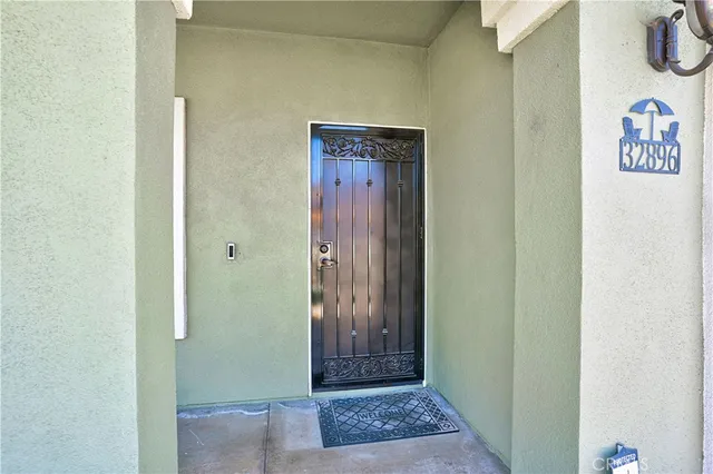 a view of an front door