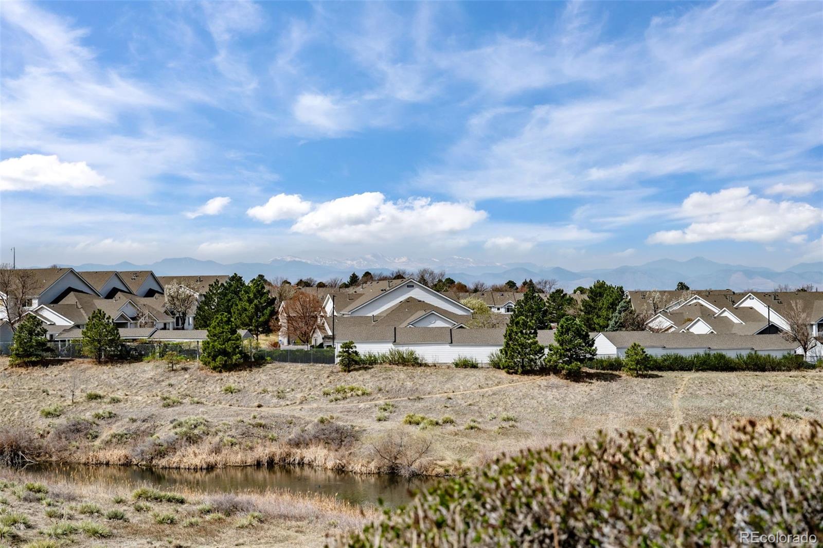 8389 Pebble Creek Way, Unit 101 Highlands Ranch, CO 80126 - Photo 21 of 44 a view of a dry yard with wooden fence