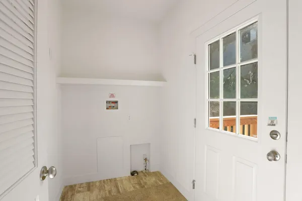 an empty room with a window