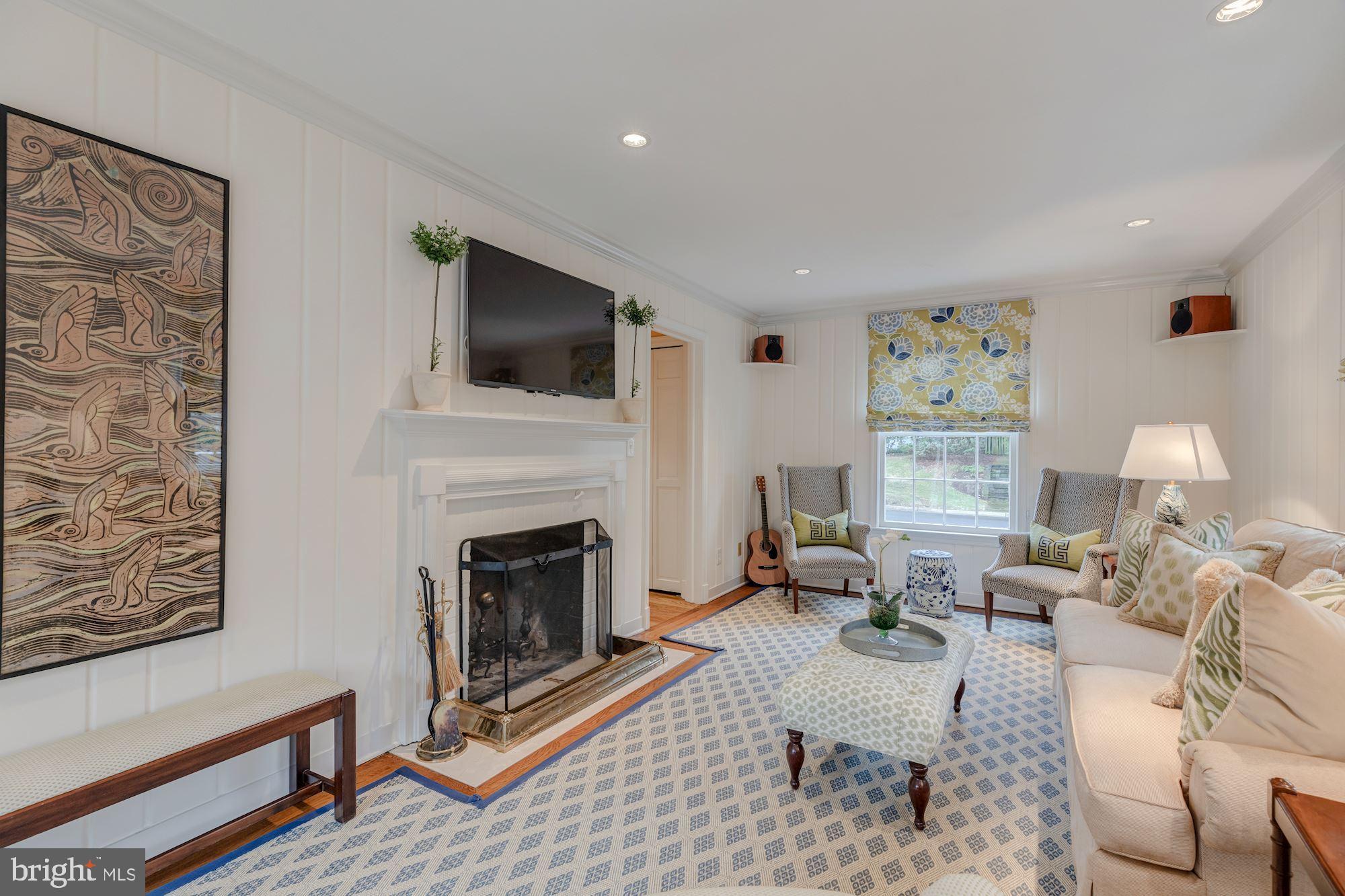 5301 Elliott Road Bethesda, MD 20816 - Photo 11 of 24 Main Level - Family Room with Fireplace