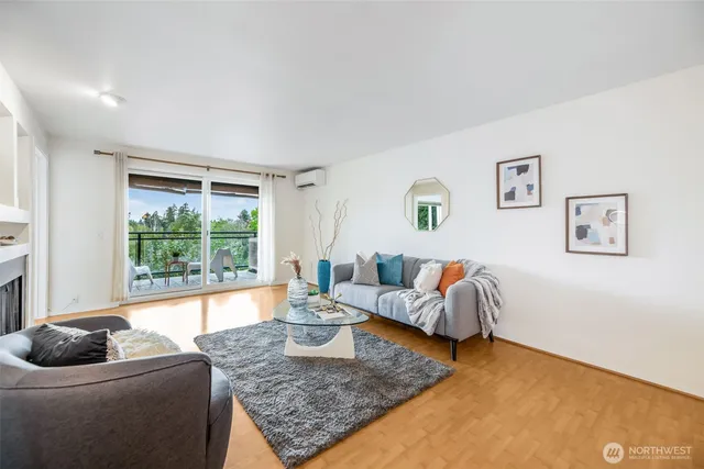 a living room with furniture and a couch