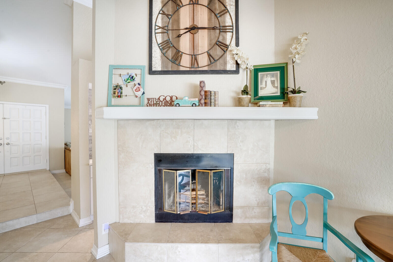 21929 Cricklewood Boca Raton, FL 33428 - Photo 28 of 47 Family room fireplace